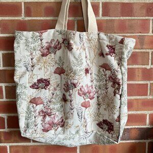 Cottage core Floral Beaded Embellished Tote Bag